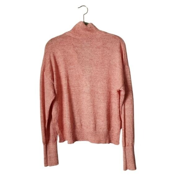 ANTHROPOLOGIE PARKER McKenna Coral Knit Sweater Size M Soft Summer Pullover - Picture 2 of 8